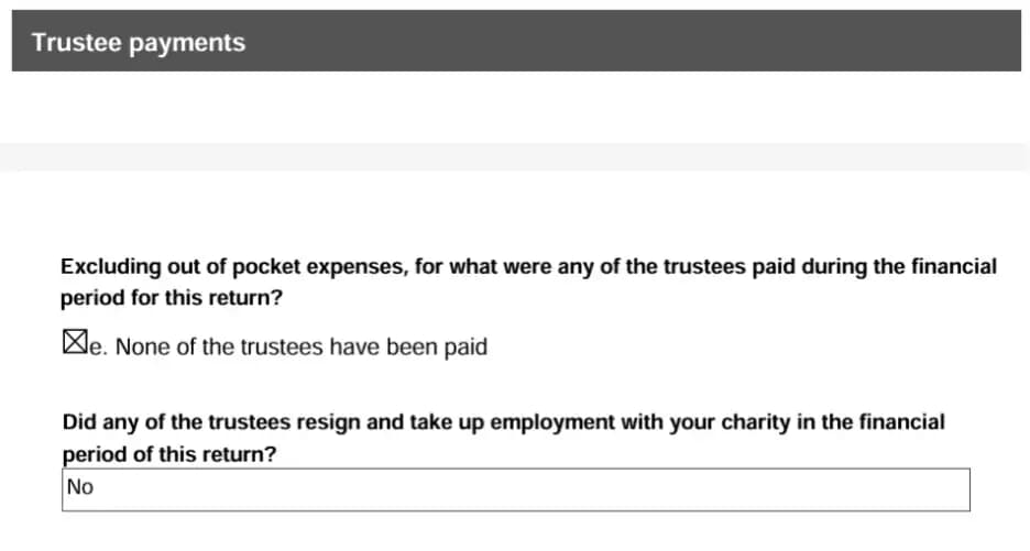 None of the trustees get any payment